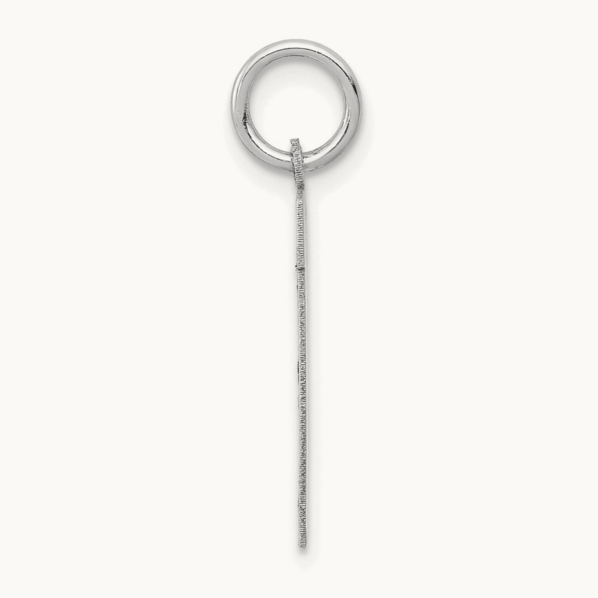 Small Satin Number 11 Charm — 14K White Gold