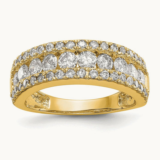 Fashion Band, 1.50 ct tw Lab-Grown Diamond — 14K Yellow Gold