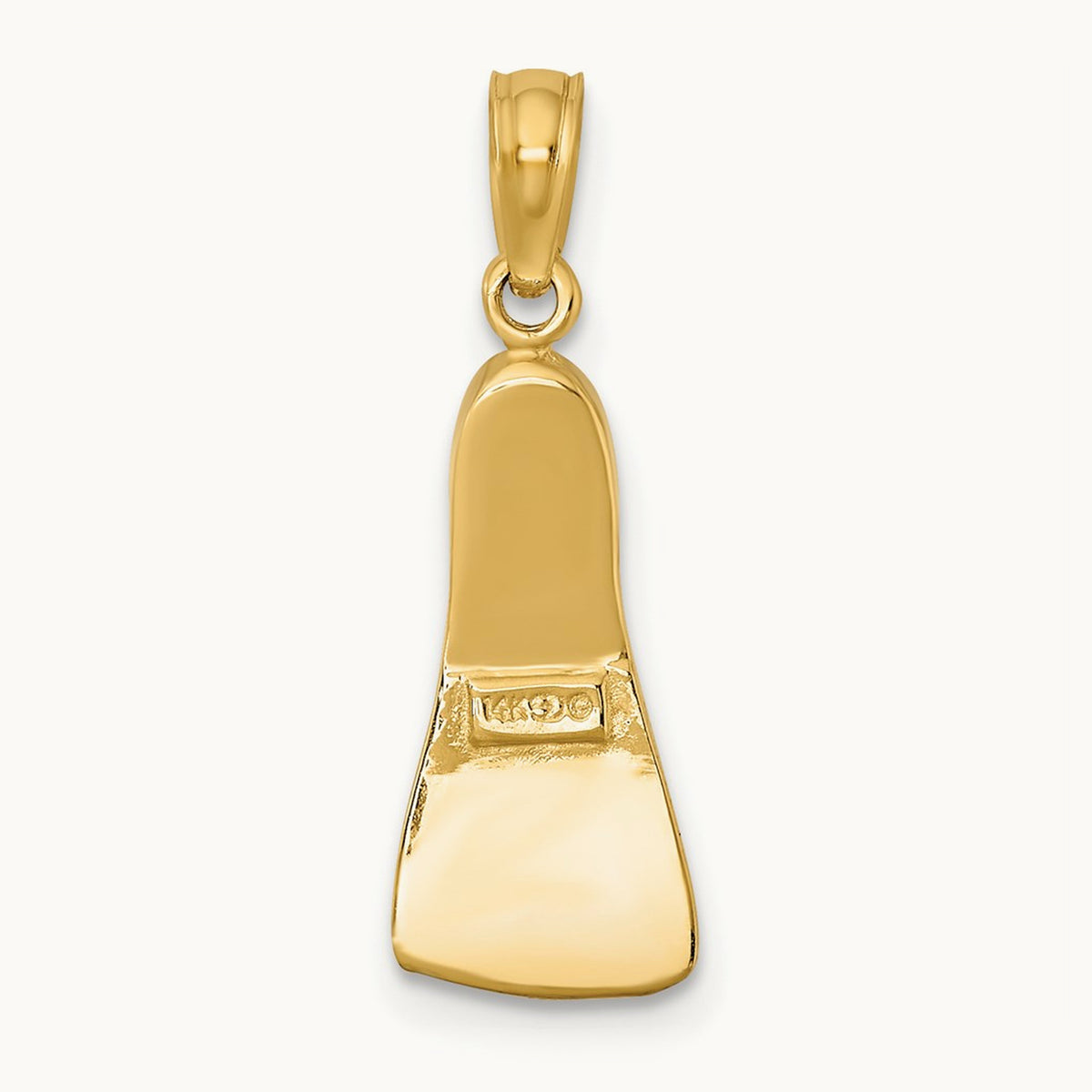 3-D Scuba Flipper Charm — 14K Two-Tone Gold, 21.6mm