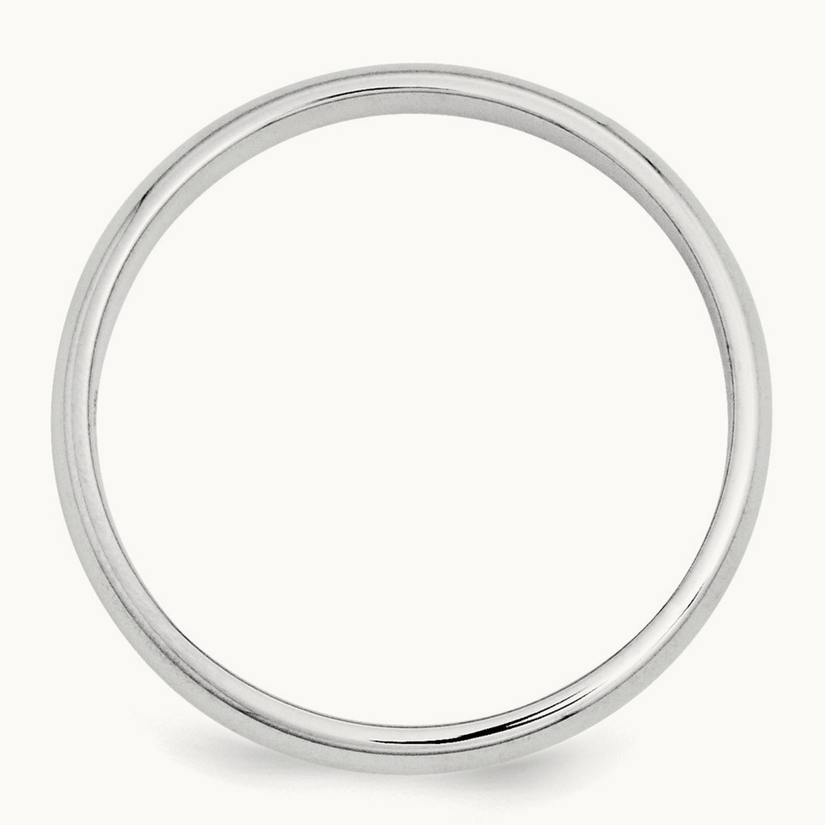 Half-Round Wedding Band — Platinum, 3mm