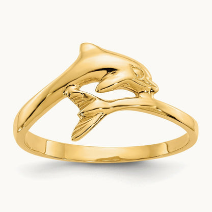 Dolphin Ring, 14K