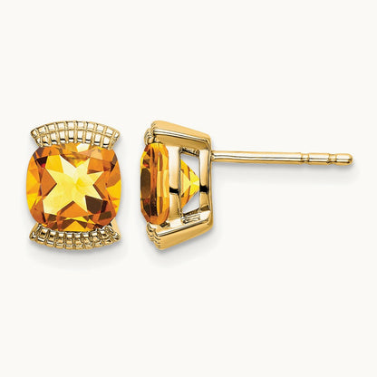 Citrine Post Earrings — photo set