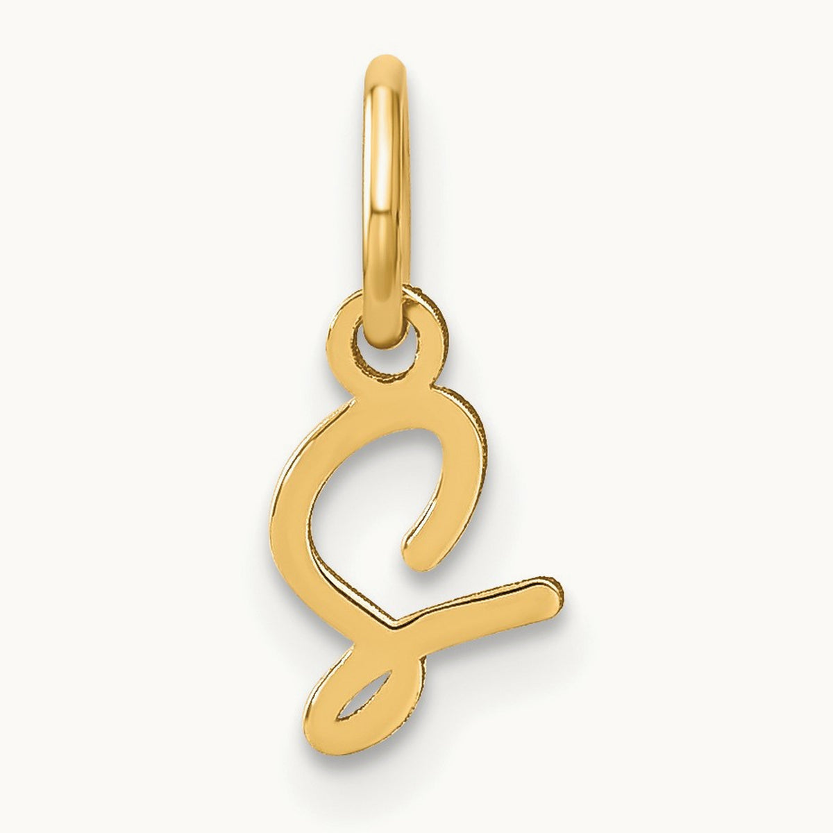 Upper case Initial Charm — 14K Yellow Gold, S