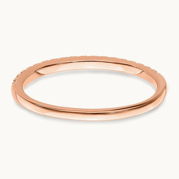 Diamond Wedding Band, 14K Rose Gold