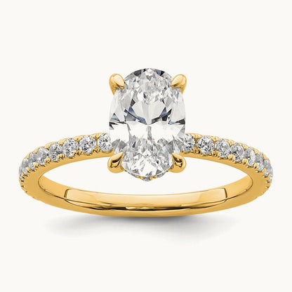 Oval Solitaire Engagement Ring, 1.25-4.50 ct tw Lab-Grown Diamond — 14K Yellow Gold, 7 (2)