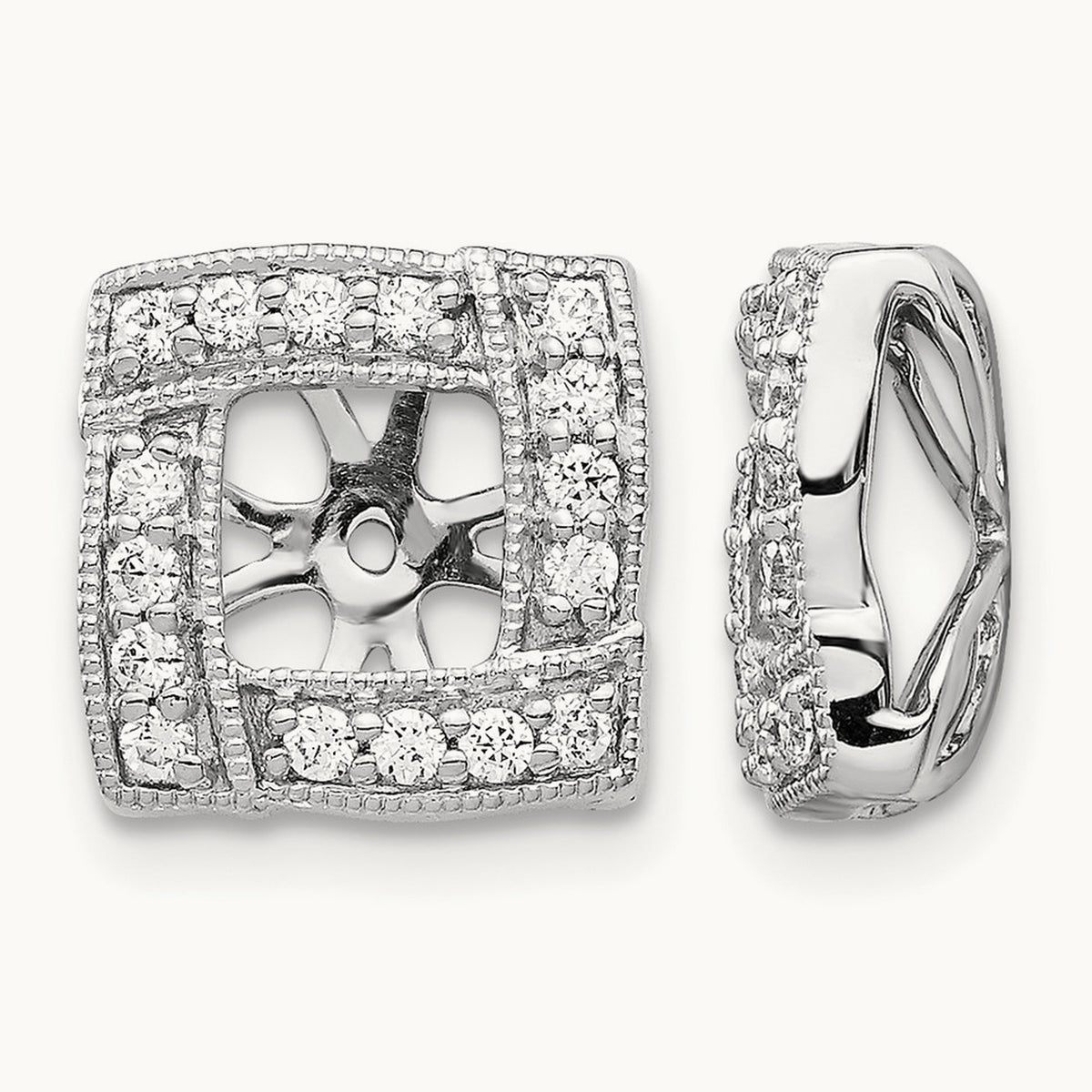 Diamond Square Earring Jackets — photo set