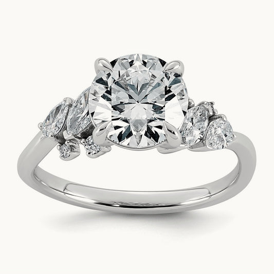 Round Center Ring, 2.50 ct tw Lab-Grown Diamond