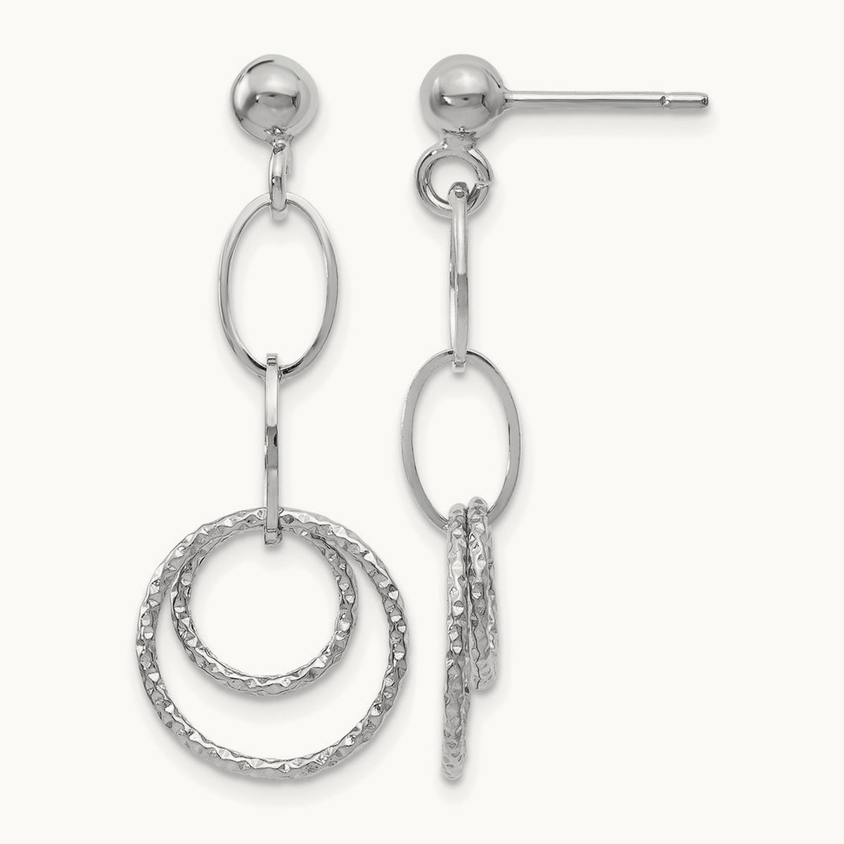Post Dangle Earrings — Leslie's — 10K White Gold, 32mm