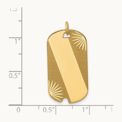 Patterned .018 Gauge Engravable Dog Tag Disc Charm — 32mm
