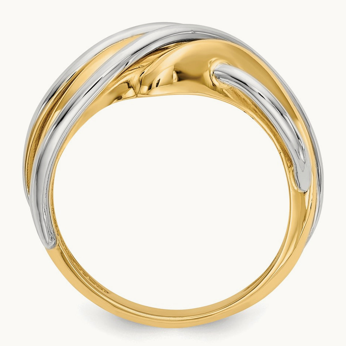 Wave Ring, 14K Two-tone