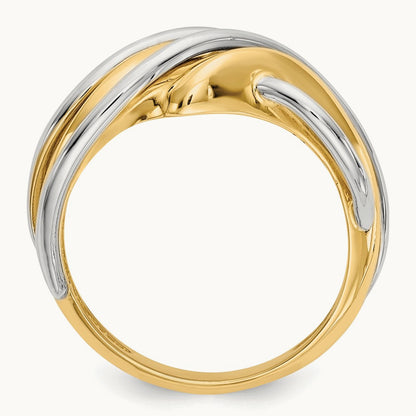 Wave Ring, 14K Two-tone