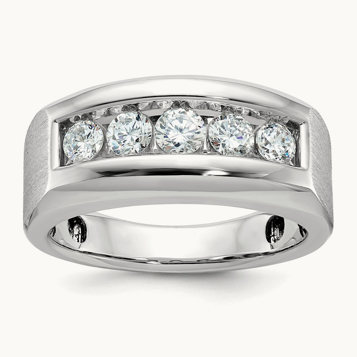 5 Stone Men's Ring, 1.00 ct tw Lab-Grown Diamond