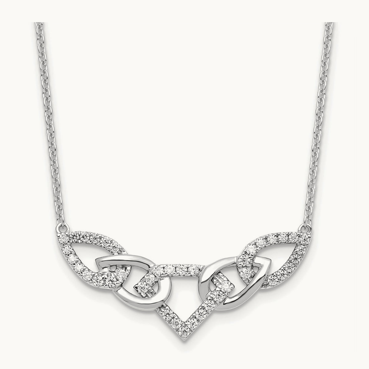 Fashion Teardrop Necklace, 0.50 ct tw Lab-Grown Diamond