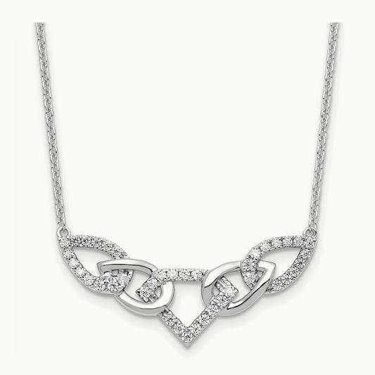 Fashion Teardrop Necklace, 0.50 ct tw Lab-Grown Diamond