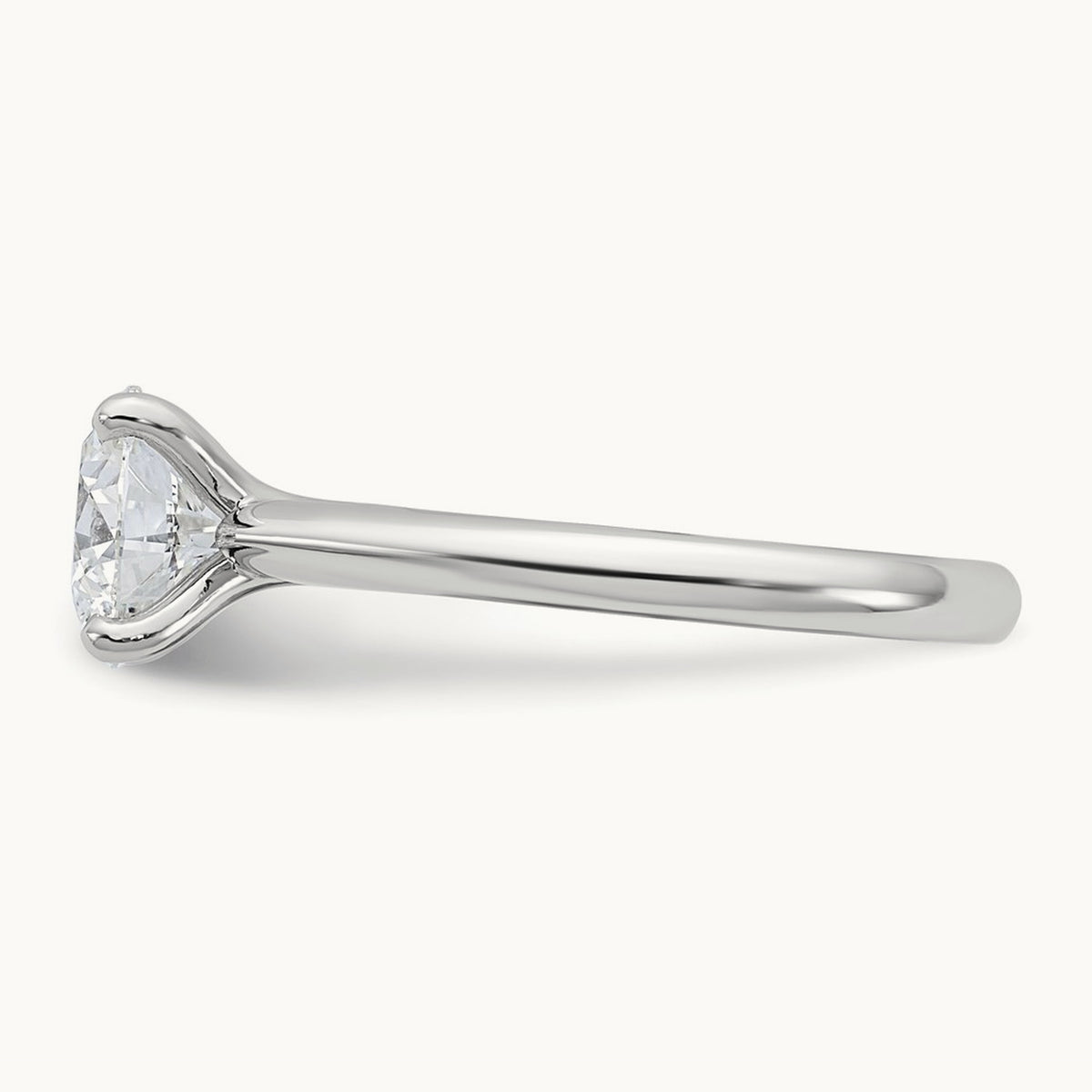 Round 8X Ring, 2.00 ct tw Lab-Grown Diamond — 14K White Gold
