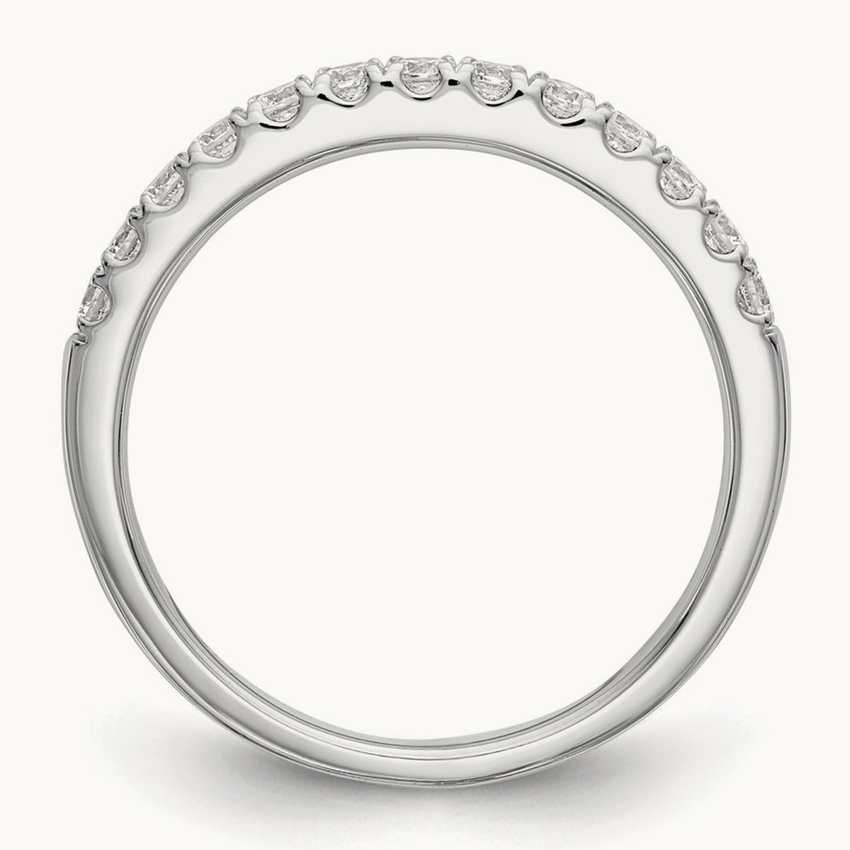 Diamond Wedding Band, 14K White Gold