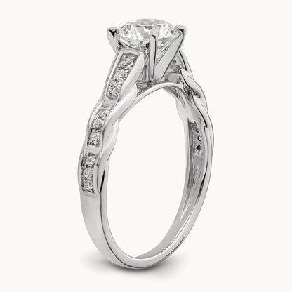 Twisted Semi-Mount Engagement Ring, 0.10 ct tw
