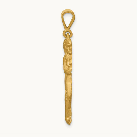 Satin Diamond-cut Gemini Zodiac Charm — photo set