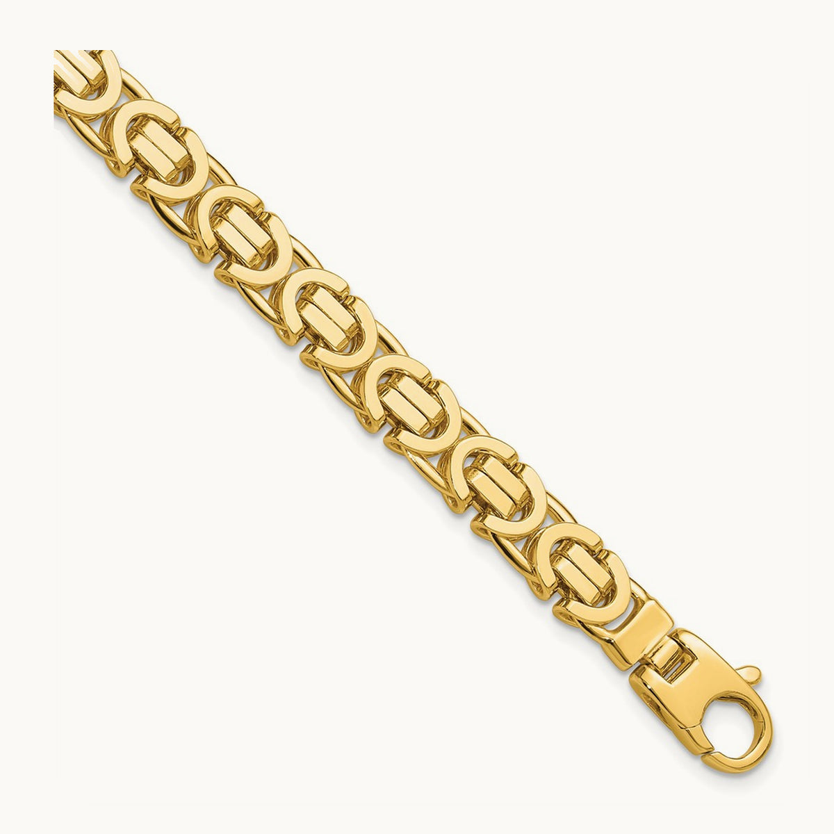 Polished Fancy Link Bracelet, 14K
