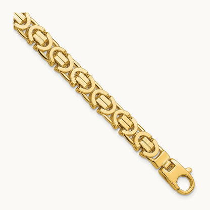 Polished Fancy Link Bracelet, 14K