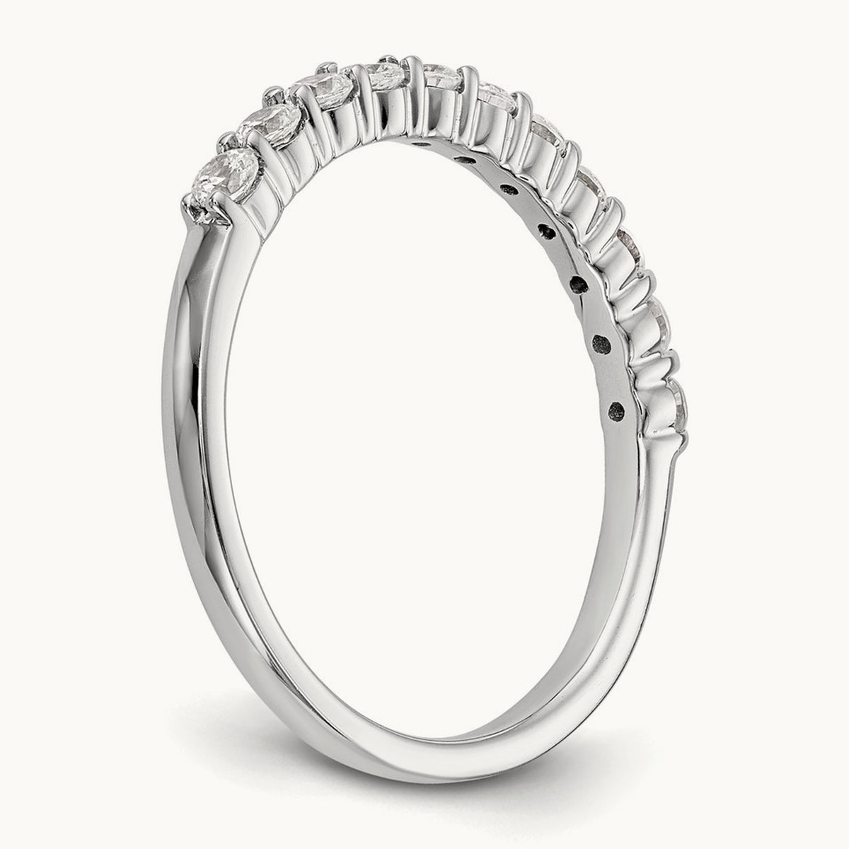 11-Stone Diamond Band, 14K White Gold