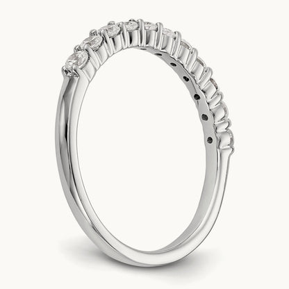 11-Stone Diamond Band, 14K White Gold