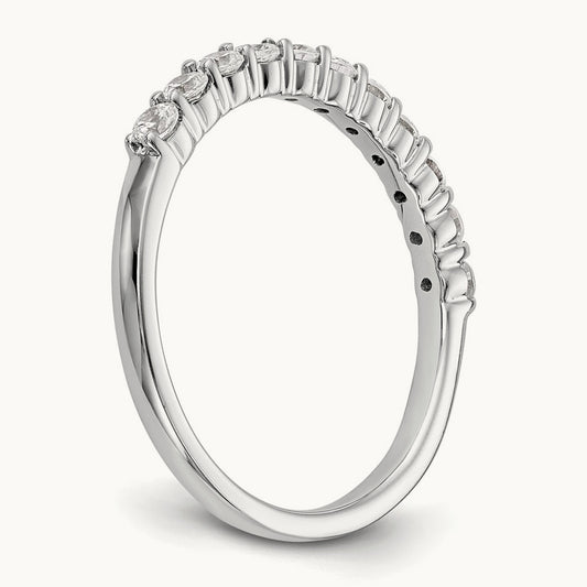 11-Stone Diamond Band, 14K White Gold