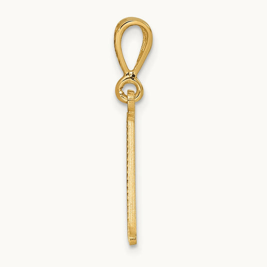 Textured Charm, 14K