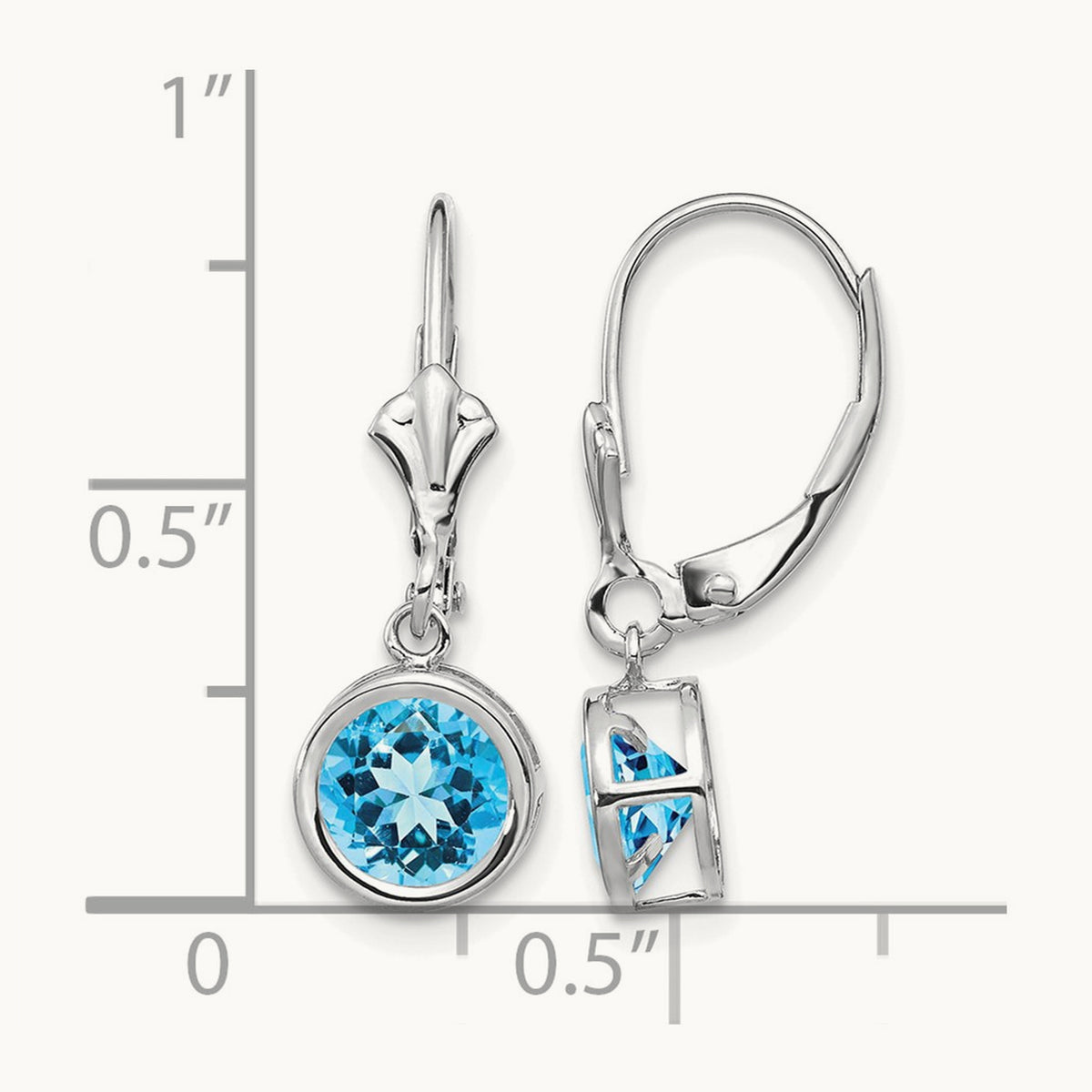 Blue Topaz Leverback Earrings — photo set