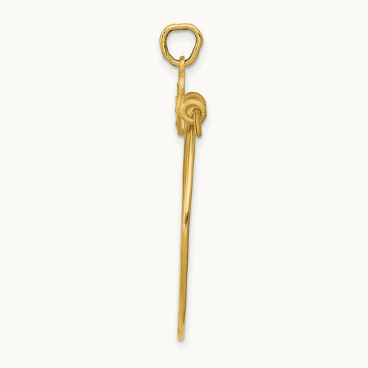 Heart Charm Holder — 14K Yellow Gold