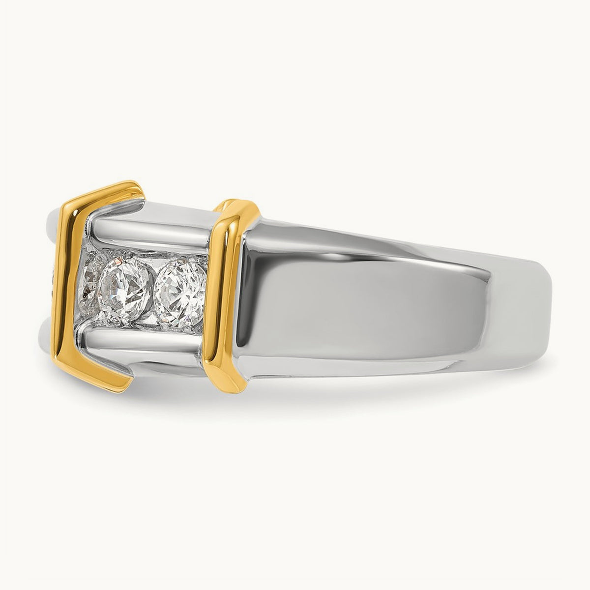 Men's Polished 7-Stone Diamond Ring — IBGoodman — 1.05 ct