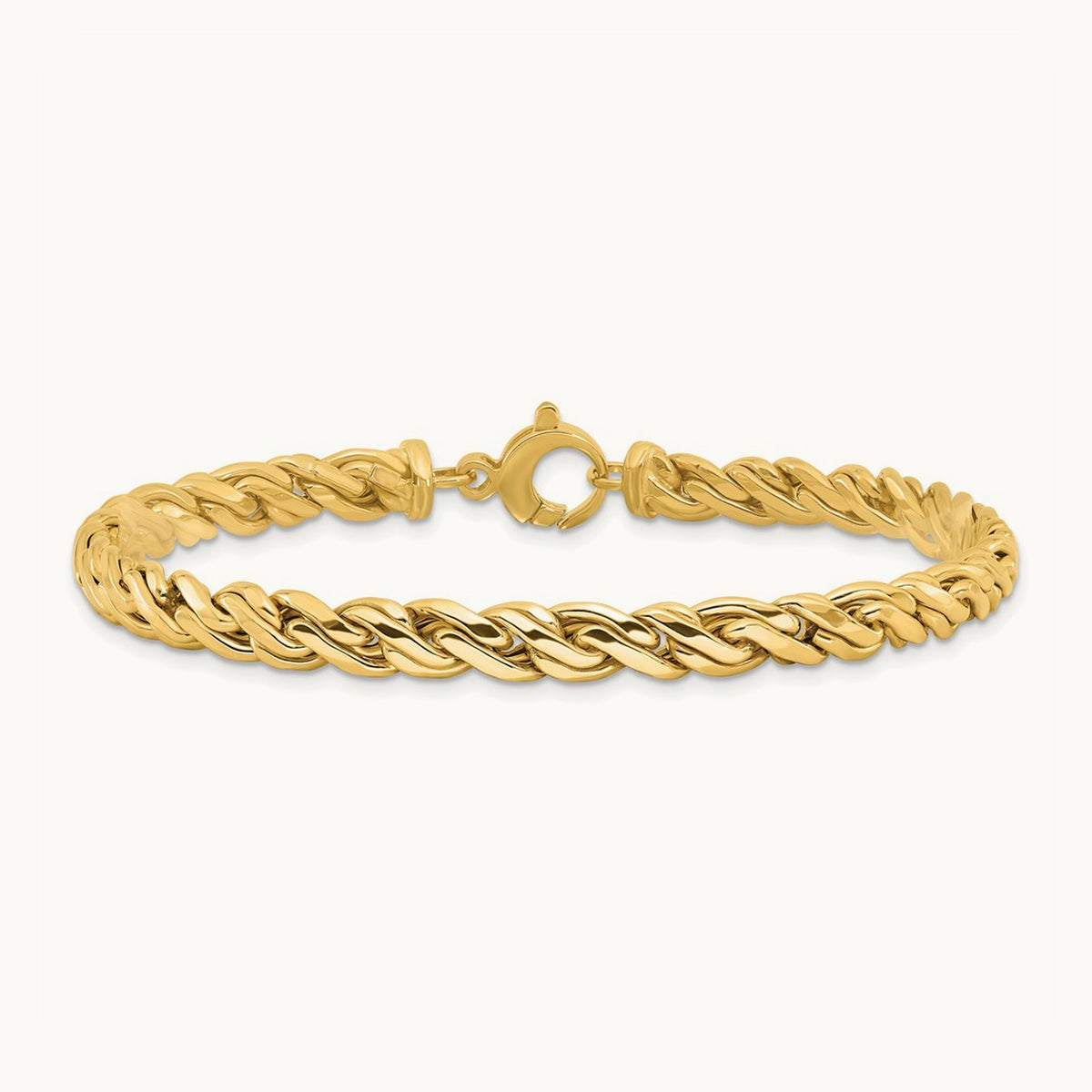 Polished Fancy Twist Bracelet, 14K