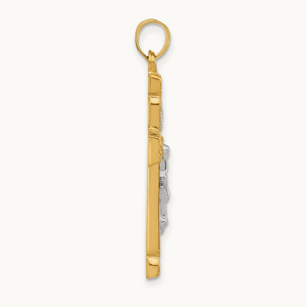 Hollow INRI Crucifix Pendent — 34.2mm