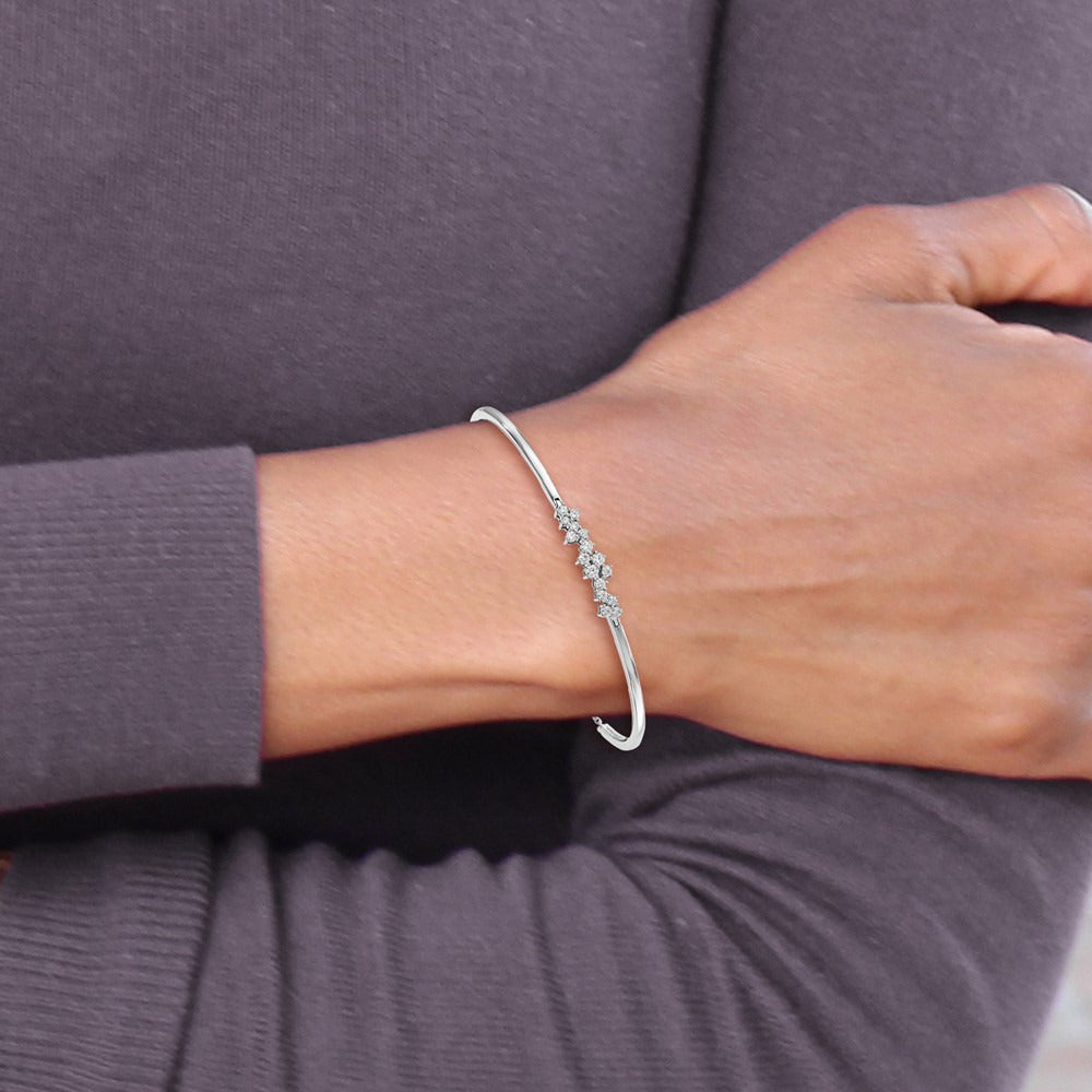 Diamond Bangle Bracelet — photo set