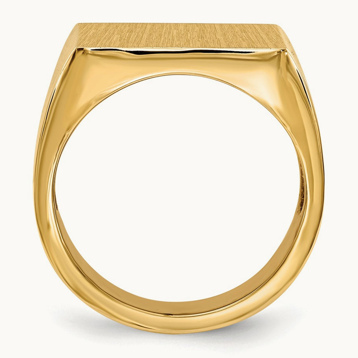 Open Back Mens Signet Ring — photo set