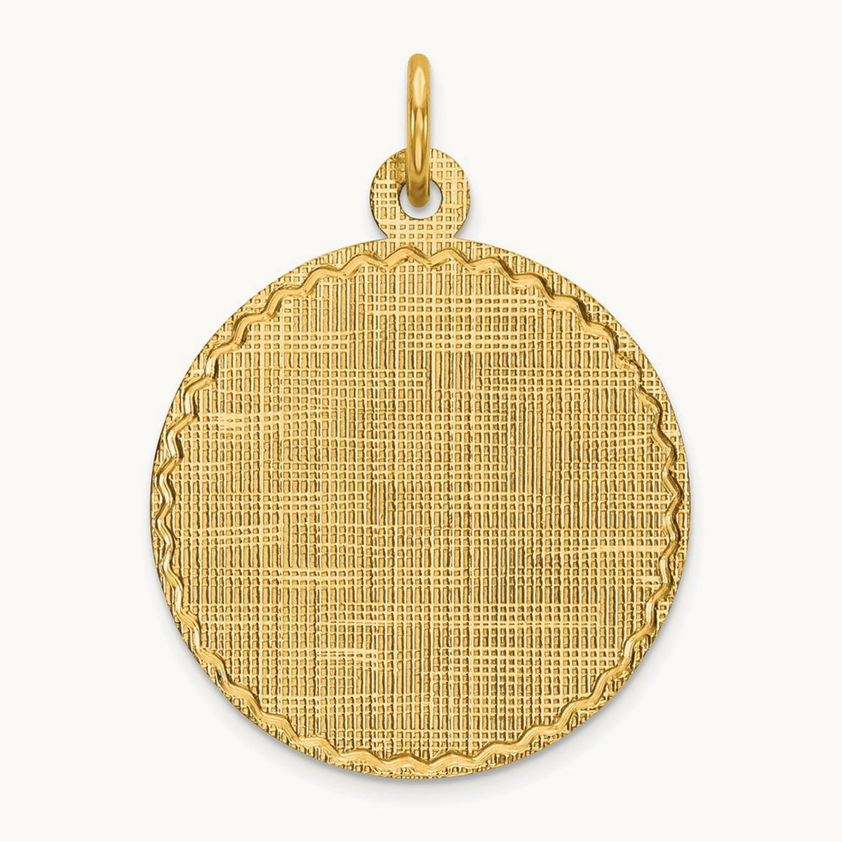 Patterned .013 Gauge Circular Engravable Disc Charm — 22mm