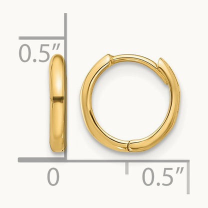 Hinged Hoop Earrings, 14K