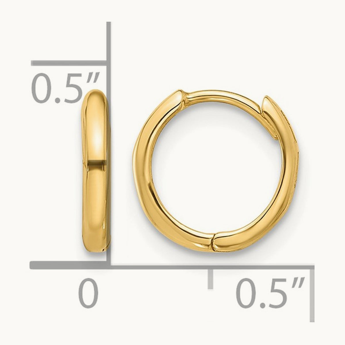 Hinged Hoop Earrings, 14K