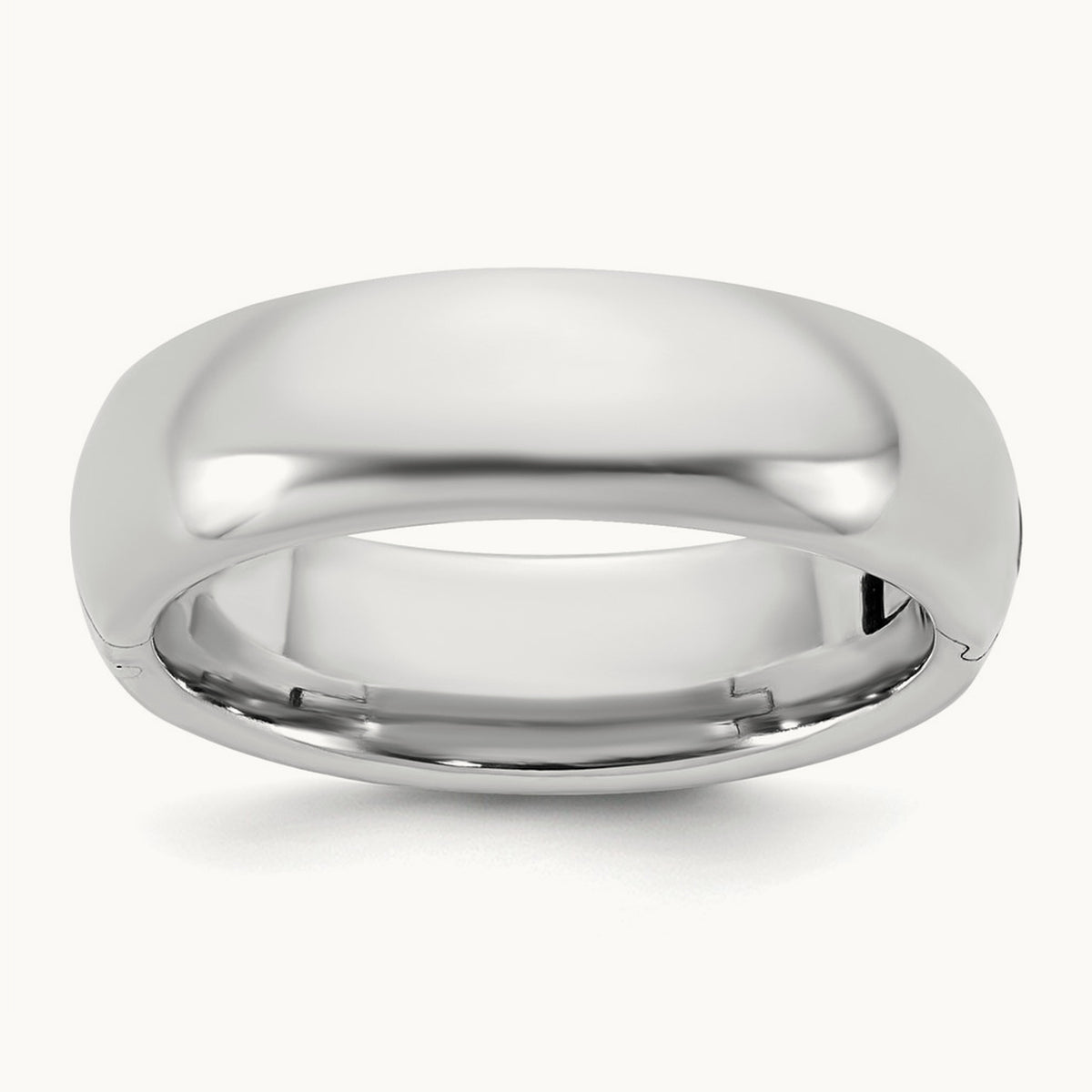 CLIQ Hinged Comfort Fit Wedding Band, 6mm, 14K White Gold