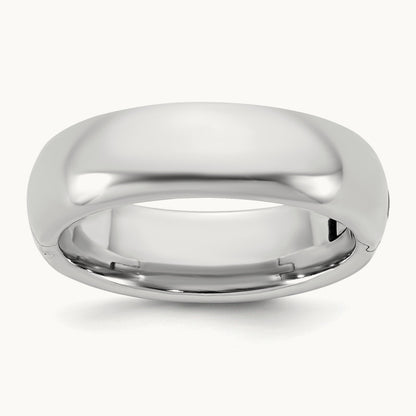 CLIQ Hinged Comfort Fit Wedding Band, 6mm, 14K White Gold