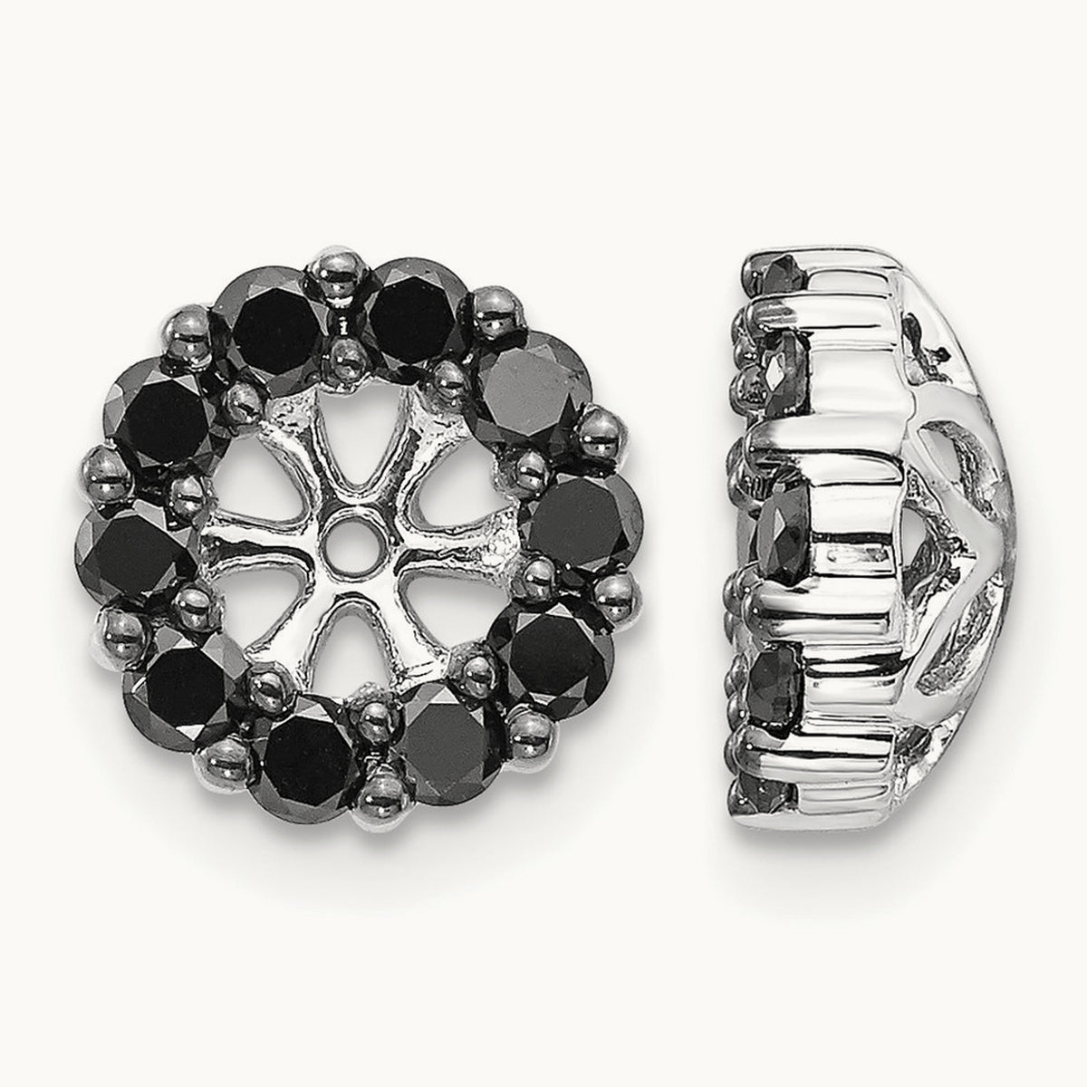 Black Diamond Earring Jackets — 9mm
