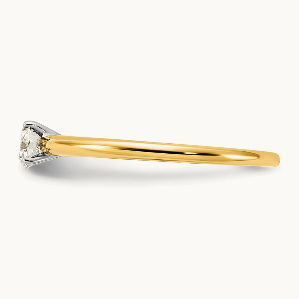 Round Solitaire Engagement Ring, 0.25-5.00 ct tw Lab-Grown Diamond — 1/3 ct, 14K Two-Tone