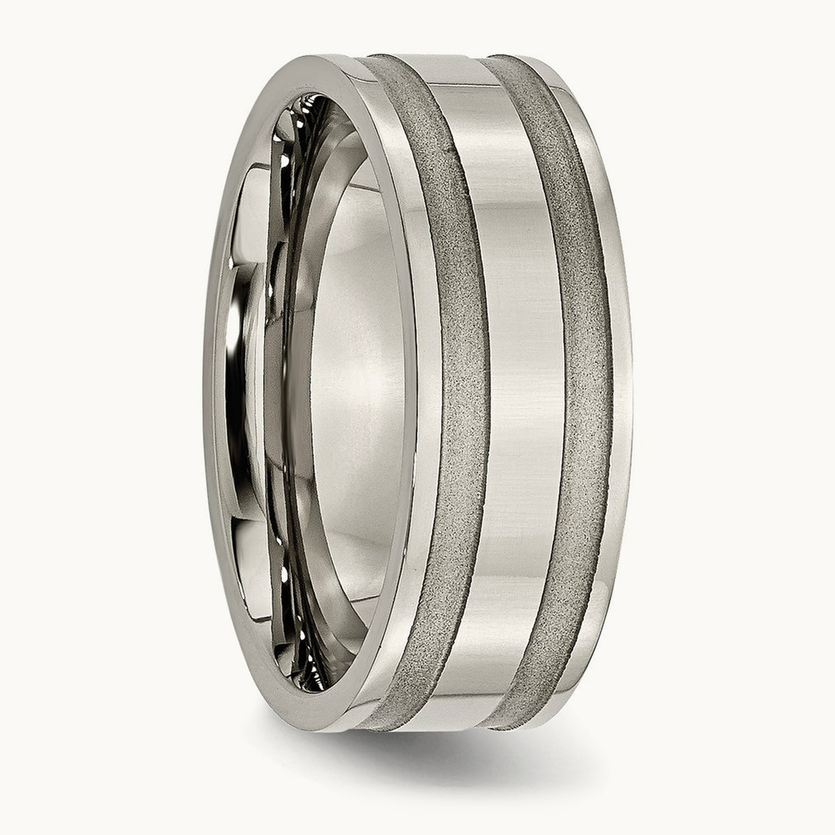 Brushed and Polished Grooved Band — photo set