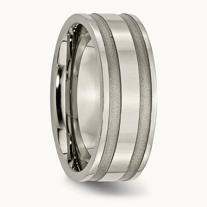 Brushed and Polished Grooved Band — photo set