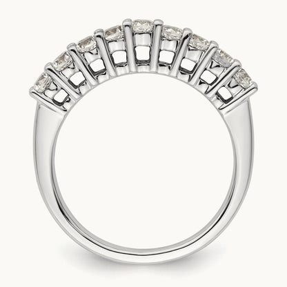 9-Stone Diamond Band, 14K White Gold