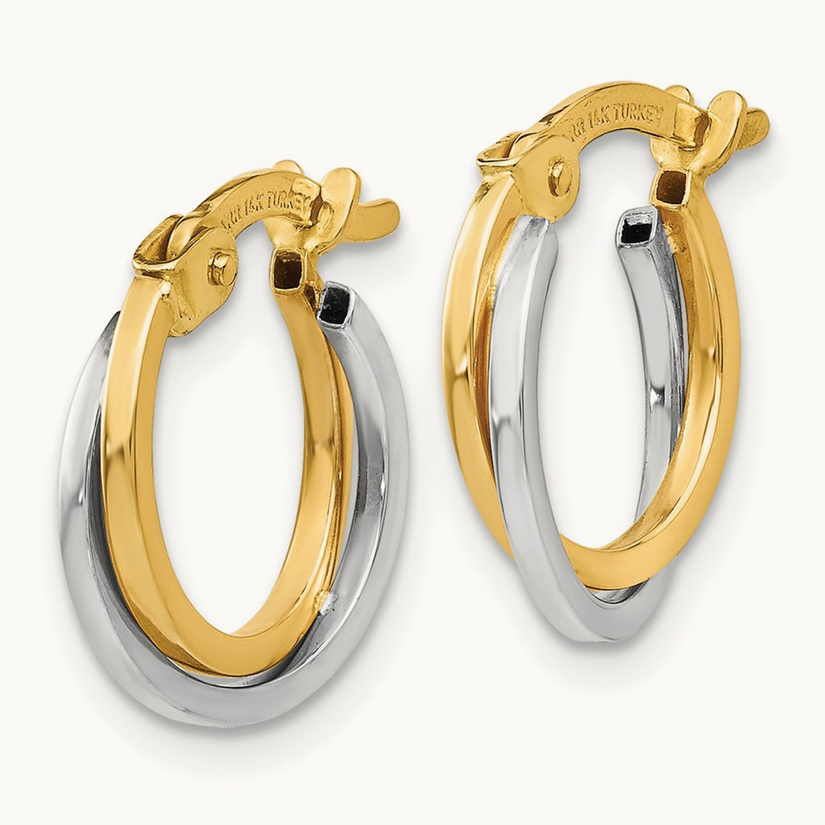 Polished Hollow Hoop Earrings — photo set