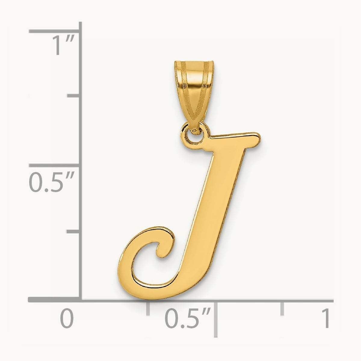 Polished Initial Pendant — J