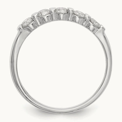 5-Stone Diamond Band, 14K White Gold