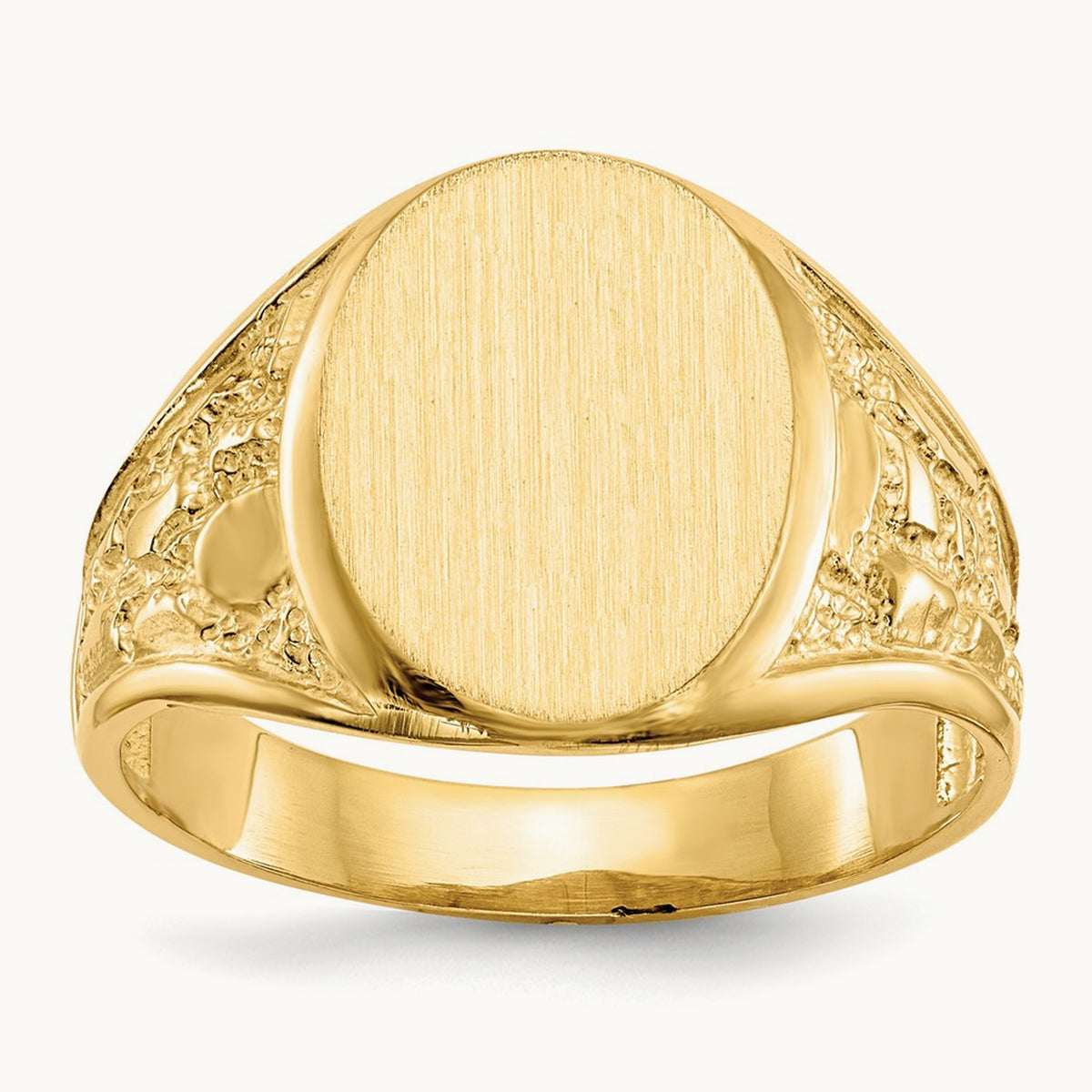 Open Back Mens Signet Ring — photo set