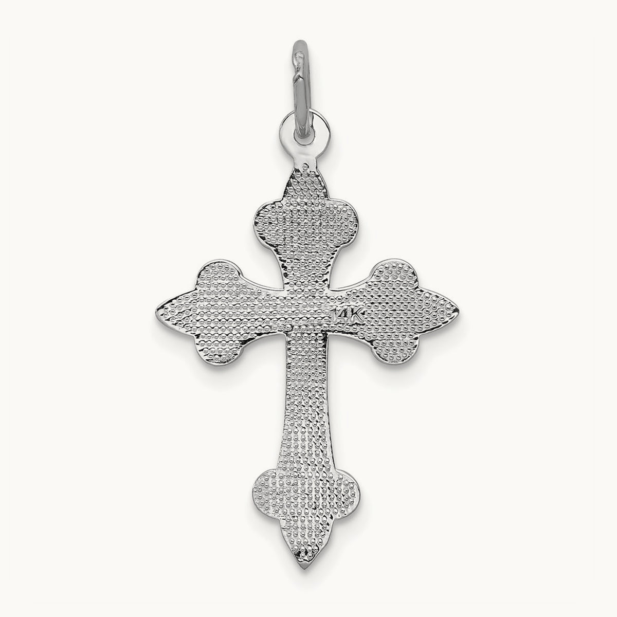Cross Pendant, 14K White Gold